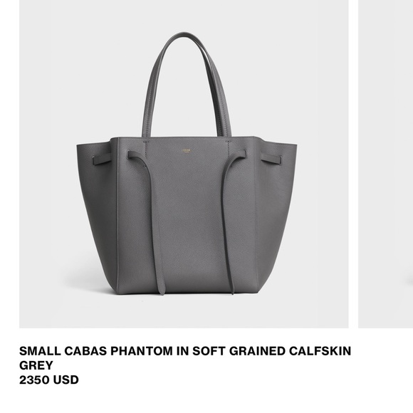 Celine - SMALL CABAS PHANTOM IN SOFT GRAINED CALFSKIN - Grey - Picture 6 of 9